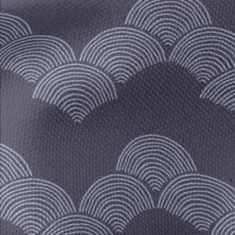 Blue Fan Pattern Waterproof Canvas