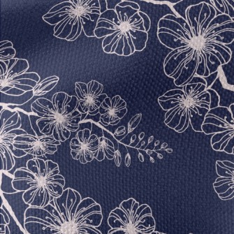 Spring Hand Drawn Cherry Bloss Waterproof Canvas