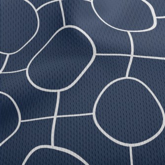 Simple Circles And Squares Athletic Mesh Flat Back