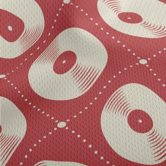 Vinyl Record Pattern Athletic Mesh Flat Back