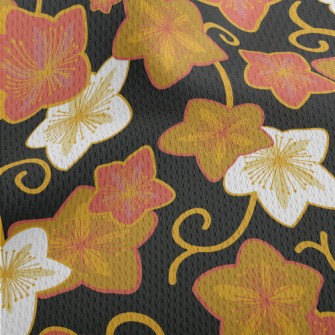 Hand Drawn Star Shaped Flowers Athletic Mesh Flat Back