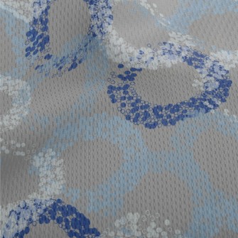 Blue Bubble Circle Athletic Mesh Flat Back