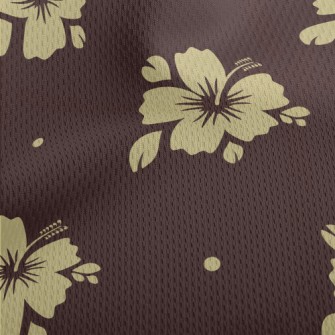 Tropical Flowers Silhouettes Athletic Mesh Flat Back