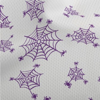 Purple Spider Web Athletic Mesh Flat Back