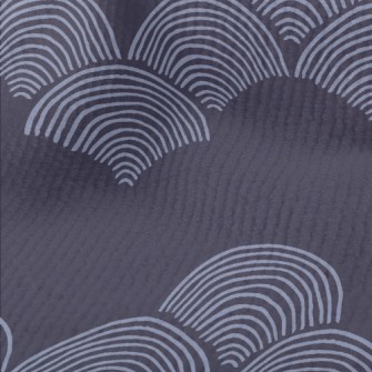 Blue Fan Pattern Terry