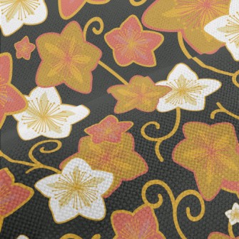 Hand Drawn Star Shaped Flowers Performance Linen