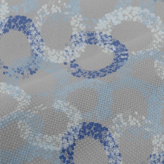Blue Bubble Circle Performance Linen