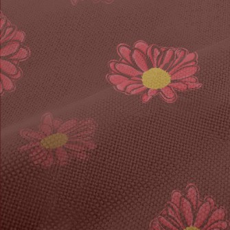 Red Hand Drawn Daisy Performance Linen