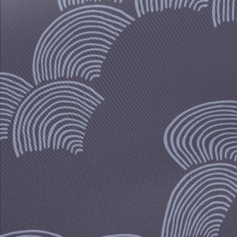 Blue Fan Pattern Twill