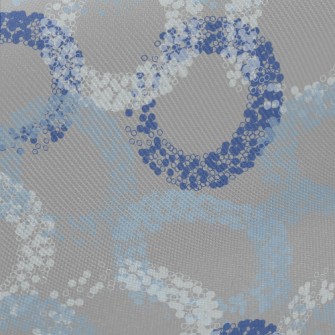 Blue Bubble Circle Twill