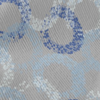 Blue Bubble Circle Standard Corduroy