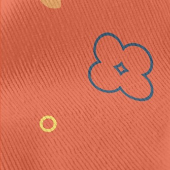 Colorful Vector Flowers Standard Corduroy