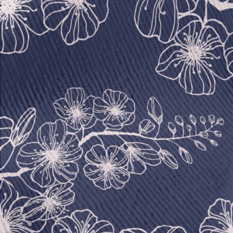 Spring Hand Drawn Cherry Bloss Standard Corduroy