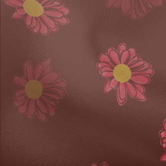 Red Hand Drawn Daisy Dobby