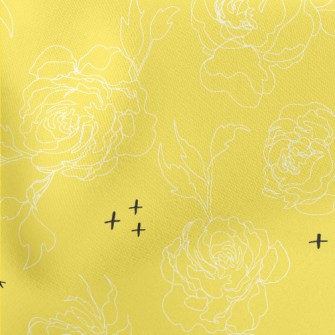 Beautiful Line Roses Stretch Ponte