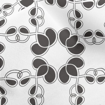 Abstract Monochrome Pattern Micro Fleece