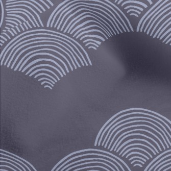 Blue Fan Pattern Micro Fleece