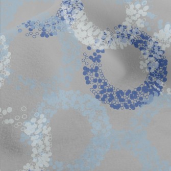 Blue Bubble Circle Micro Fleece