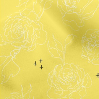 Beautiful Line Roses Micro Fleece