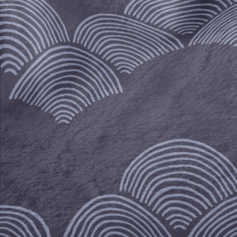 Blue Fan Pattern Minky
