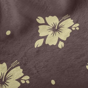 Tropical Flowers Silhouettes Minky