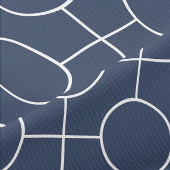Simple Circles And Squares Piqué