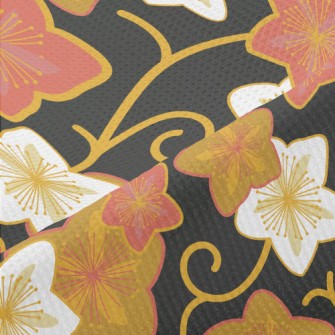 Hand Drawn Star Shaped Flowers Piqué