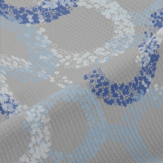 Blue Bubble Circle Piqué