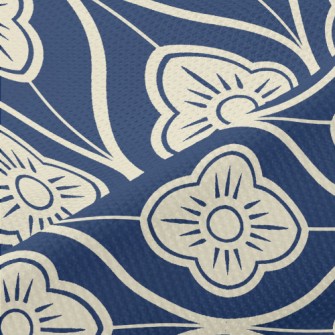 Japanese Wave Flowers Piqué