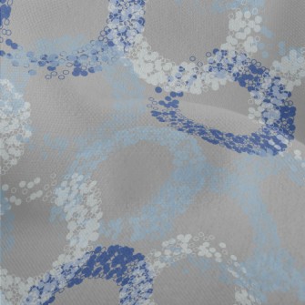 Blue Bubble Circle Lightweight Performance Linen