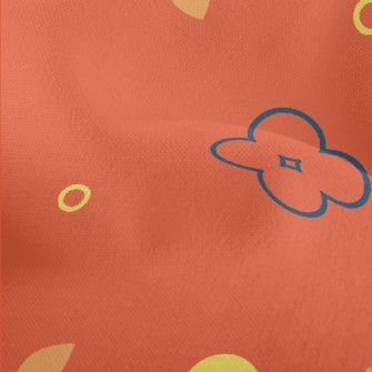 Colorful Vector Flowers Lightweight Performance Linen