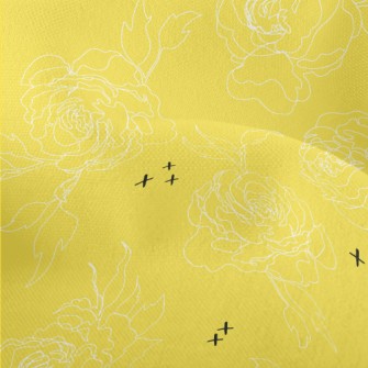 Beautiful Line Roses Lightweight Performance Linen