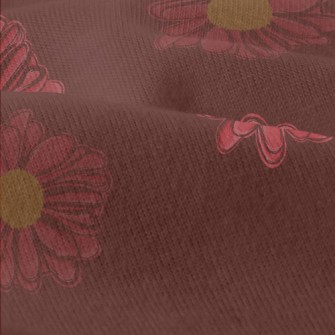 Red Hand Drawn Daisy Modern Jersey