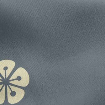 Simple Yellow Flowers Jersey Backed Fleece