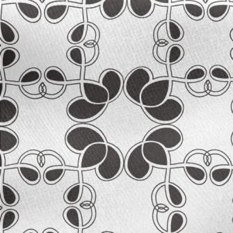 Abstract Monochrome Pattern Jersey Backed Fleece