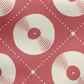 Vinyl Record Pattern Jersey Backed Fleece