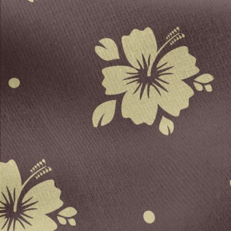 Tropical Flowers Silhouettes Jersey Backed Fleece