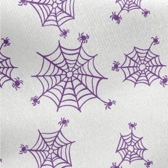 Purple Spider Web Jersey Backed Fleece