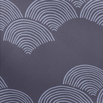 Blue Fan Pattern Pongee
