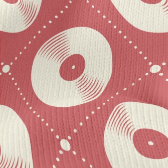Vinyl Record Pattern Stretch Jersey