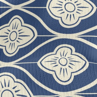 Japanese Wave Flowers Stretch Jersey