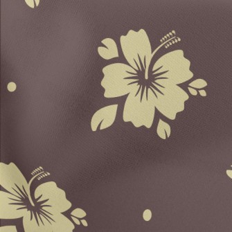 Tropical Flowers Silhouettes Lightweight Cotton Poplin