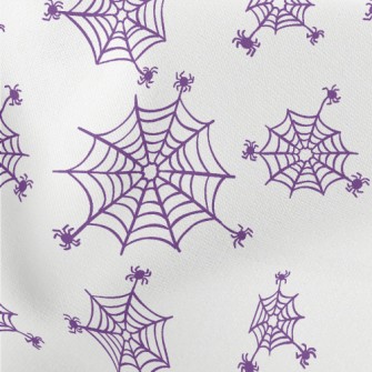 Purple Spider Web Lightweight Cotton Poplin