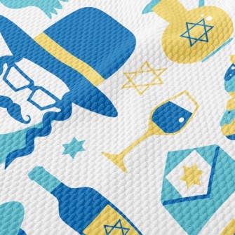 Hanukkah Activities Birdseye Piqué