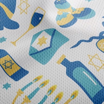 Hanukkah Activities Athletic Mesh Flat Back
