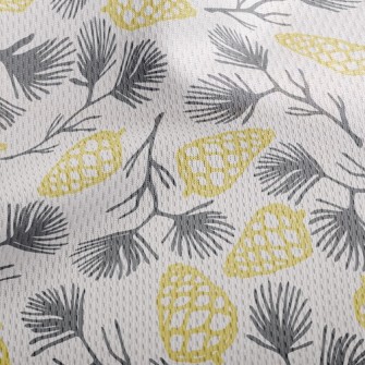 Pine Branches And Pine Cones Athletic Mesh Flat Back