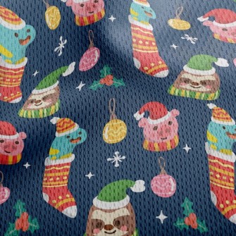 Cute Animal Socks Athletic Mesh Flat Back