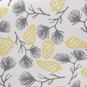 Pine Branches And Pine Cones Twill