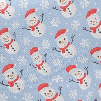 Snowflakes And Snowmen Twill
