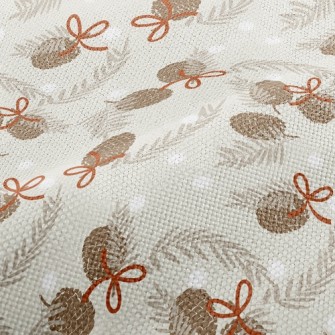 Christmas Pinecones Performance Linen